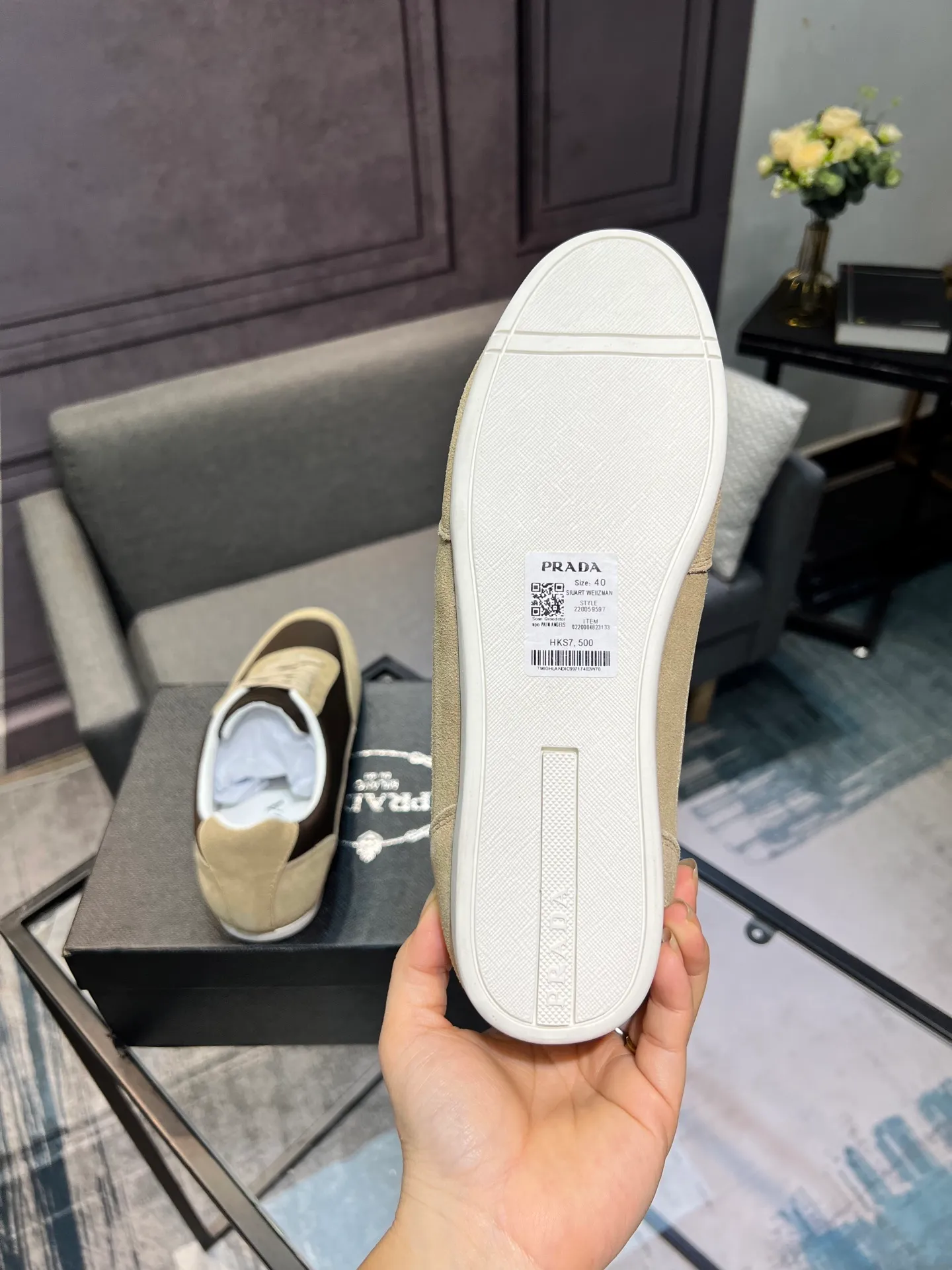 Men's shoes 💰440 PRADA (Prada) uses original cow suede, genuine leather lining, original foam wear-resistant soft outsole, casual sports version, young fashion, European and American trend, British style, actual picture color. Standard code: Men’s size 38/44 (45 can be customized)